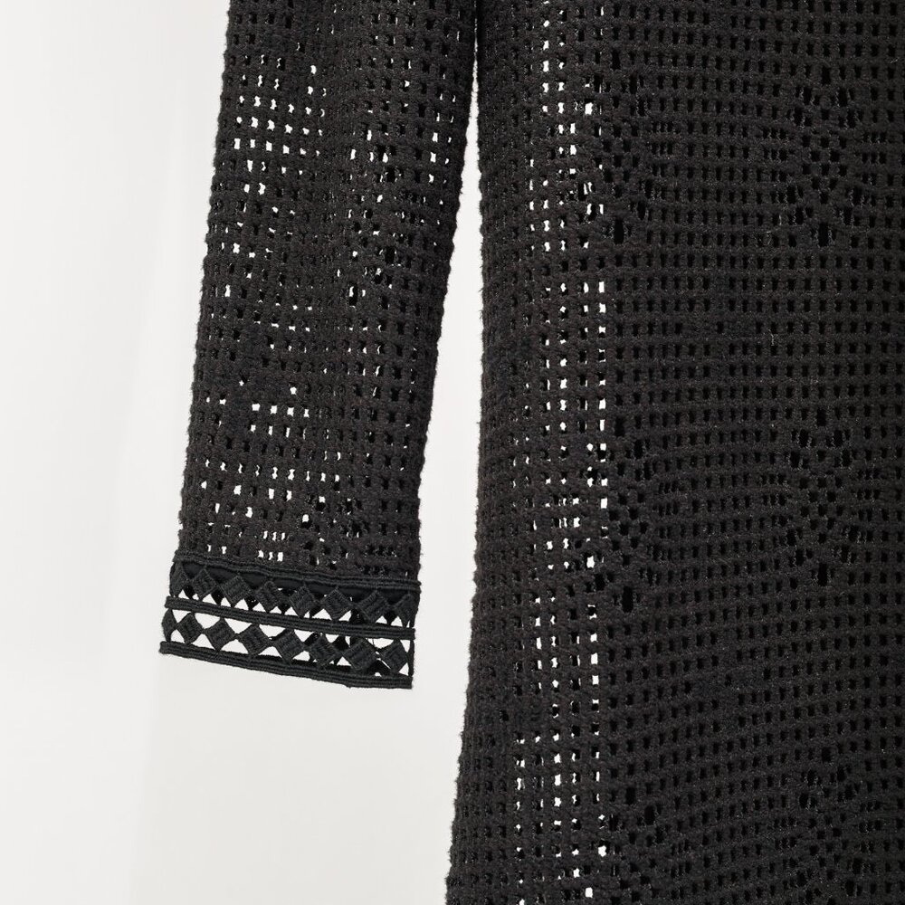 See by Chloe Black Crochet Long-Sleeve Mini Dress - Picture 5 of 8